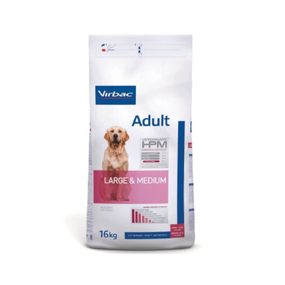 16kg Veterinary HPM Dog Adult Large & Medium Virbac Hondenvoer - hondenbrokken