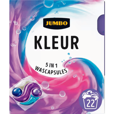 Jumbo  wascapsules gekleurde was - 22 wasbeurten