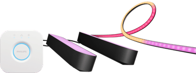 Philips Hue Play Lightstrip PC 32 - 34 + Lichtbalk Zwart Duo