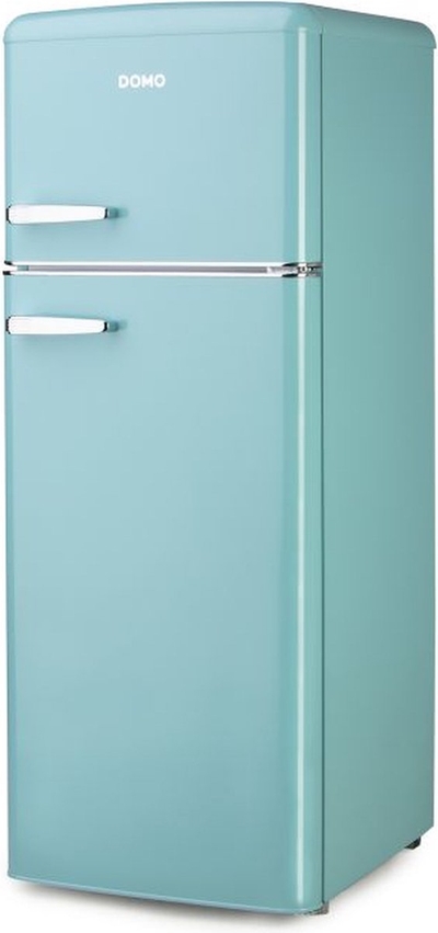 DOMO DO91705R Retro Koelkast - Koelvriescombinatie - D - 206 L - Blauw