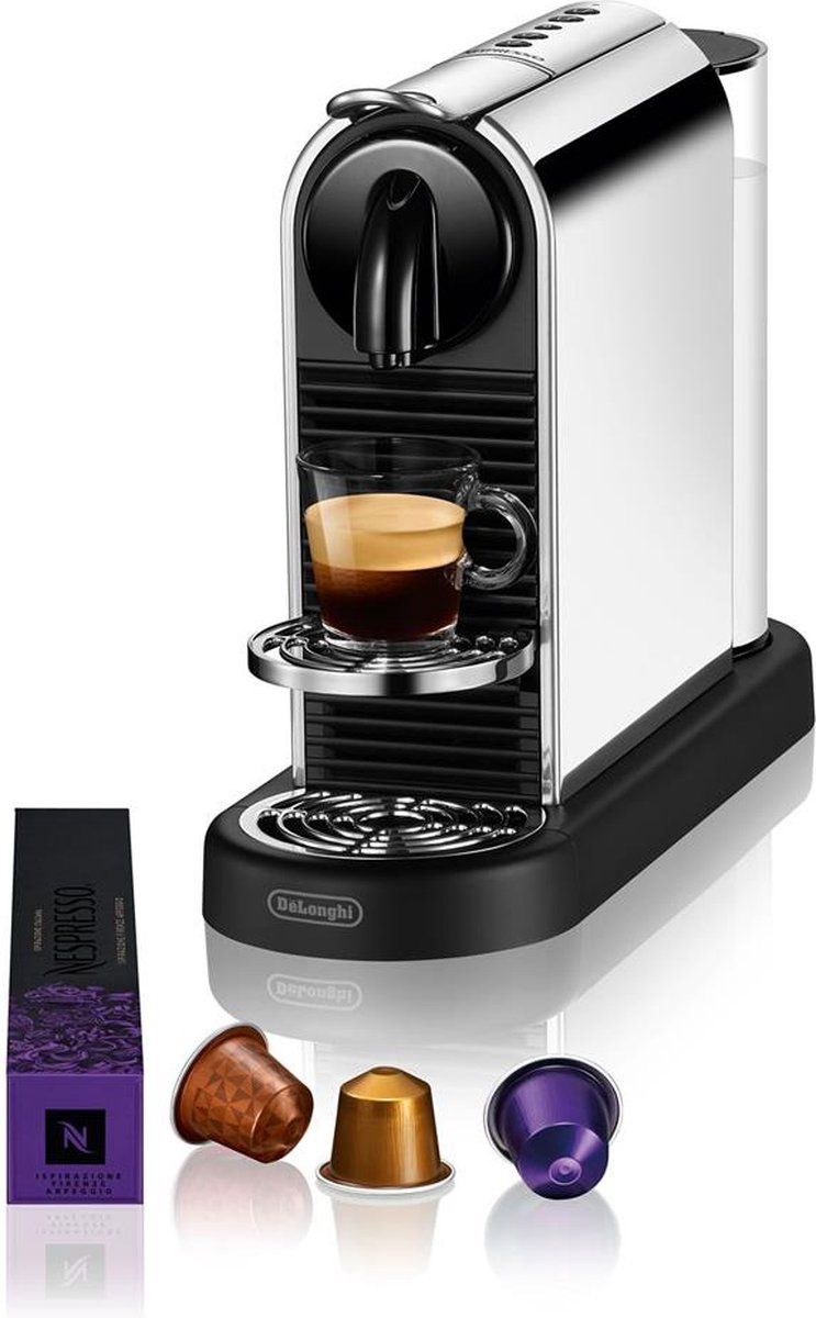 De'Longhi Nespresso CitiZ Platinum EN220M - Koffiecupmachine - Stainless Steel