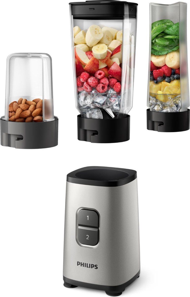 Philips Daily HR2604/80 - Mini Blender - Metallic