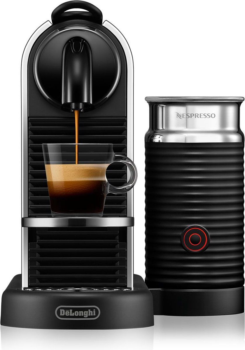 De'Longhi Nespresso CitiZ Platinum & Milk EN330M - Koffiecupmachine - Met melkopschuimer - Stainless Steel