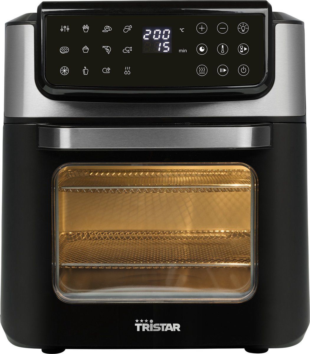 Tristar Airfryer Oven FR-9068 - 12 L capaciteit - 1600-1800W - 13 voorgeprogrammeerde instellingen - Kijkvenster