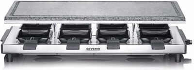 Severin RG 2374 Raclettegrill met natuurlijke grillsteen zilver