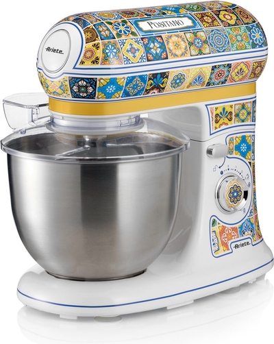 Ariete Positano 1588 | Italiaans design keukenmachine | 5.5 liter | 3 accessoires | 2400 Watt | 7 snelheden