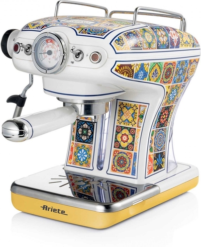 Ariete 1389 - Positano - Italiaans design - Espressomachine - 900W - 0,9L tank inhoud - ook geschikt voor pads