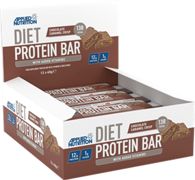 Applied Nutrition Diet Protein Bar Chocolate Caramel Crisp - 12 repen