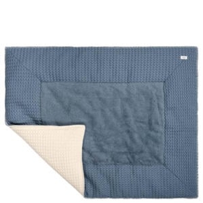 Koeka reversible boxkleed Amsterdam wafel bluestone/natural
