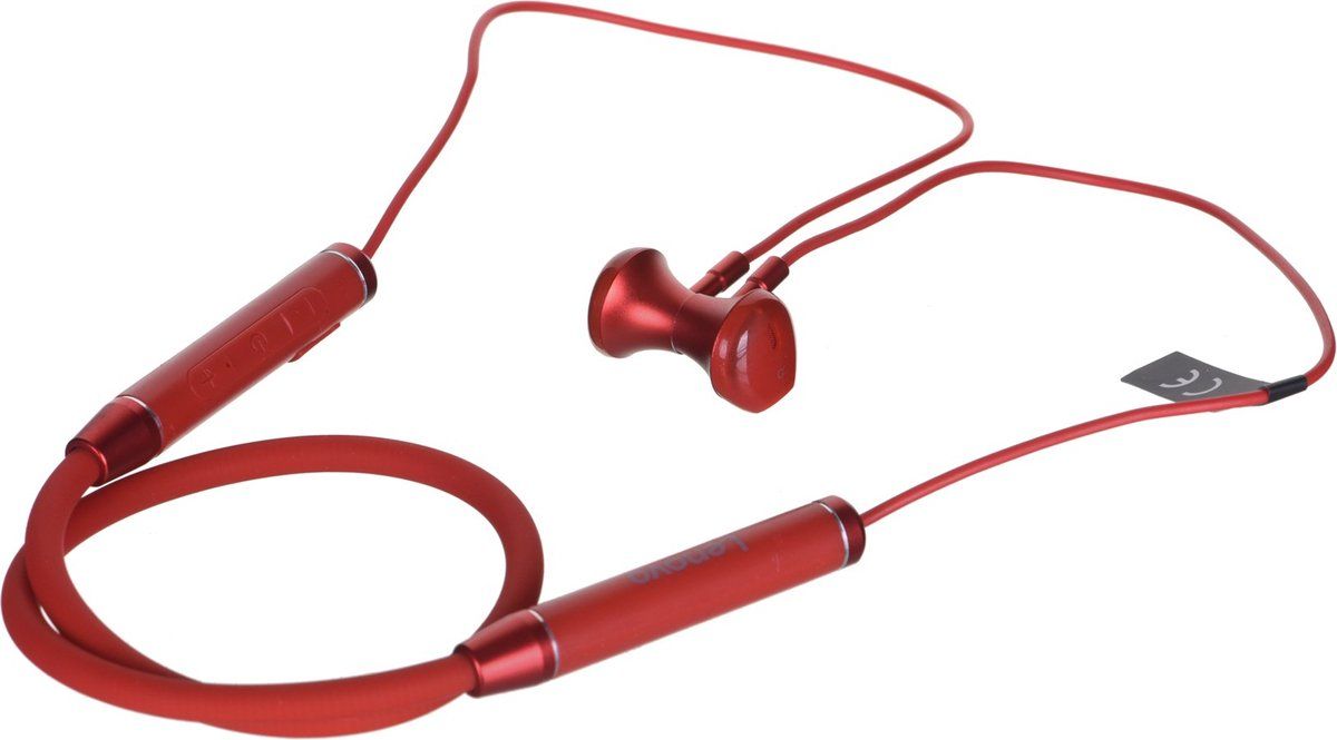 Lenovo HE06 Moving-Coil draadloze hoofdtelefoon, Bluetooth, in-ear, rood