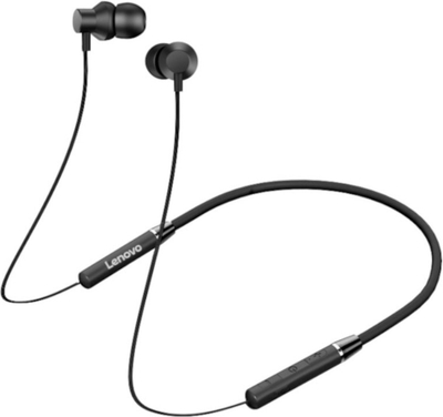 Lenovo HE05 Draadloze Headset Nekband Oordopjes Oortjes Bluetooth 5.0 Stereo voor Sport en Magnetische Oortjes - Zwart