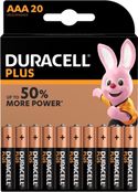 Duracell Plus alkaline AAA-batterijen - 20 stuks