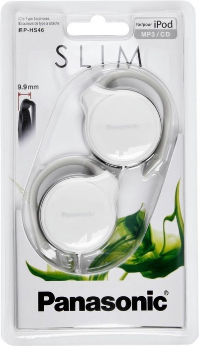Panasonic RP-HS46E-W On Ear koptelefoon Kabel Wit Oorbeugel