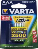 Varta AAA Oplaadbare Batterijen - 2 stuks