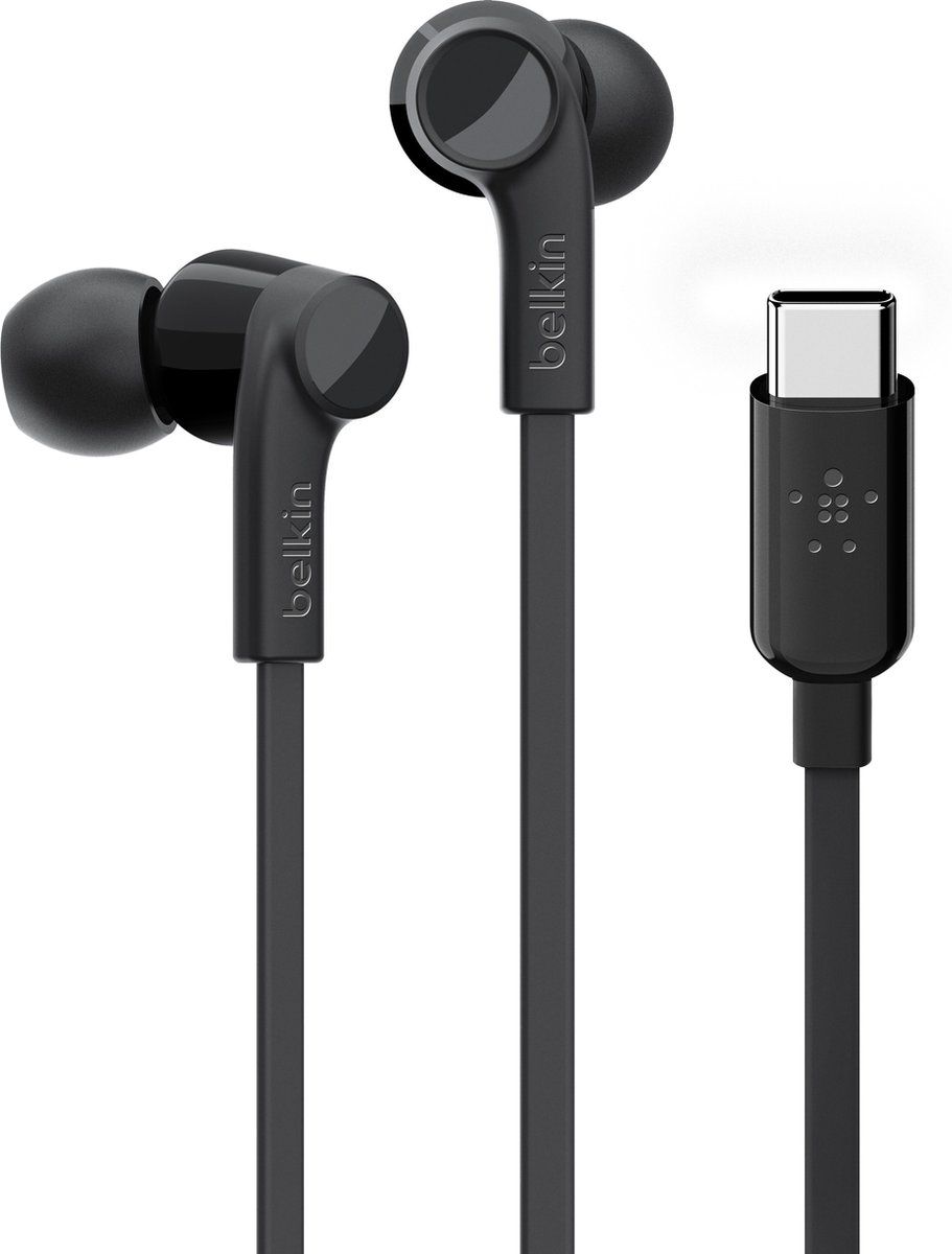 Belkin ROCKSTAR™ in-ear oordopjes met USB-C connector - Zwart