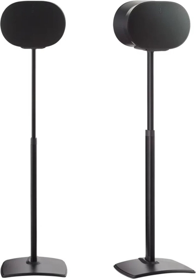 Sanus WSSE3A2-B2 adjustable speaker stand - verstelbaar in hoogte - luidsprekerstandaard - optimale luisterhoogte - kabelbeheer - geschikt voor Sonos ERA 300 - 2 stuks (paar) - Zwart