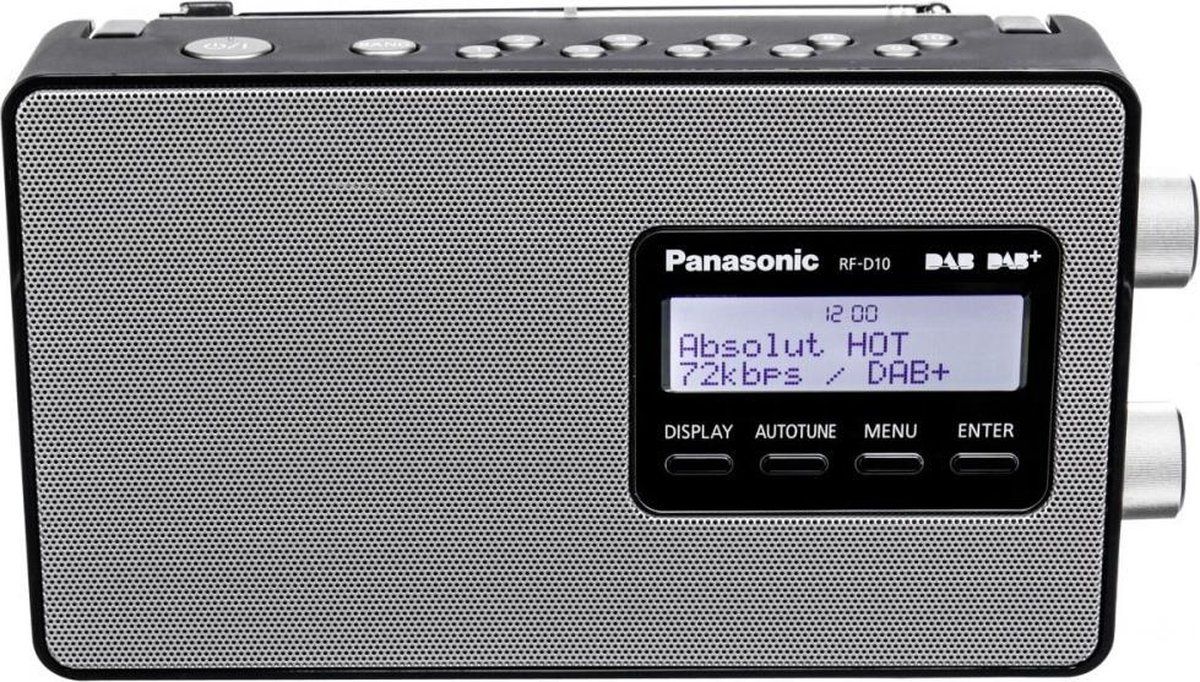 Panasonic RF-D10EG-K - Draagbare DAB+ Radio - Zwart/Zilver