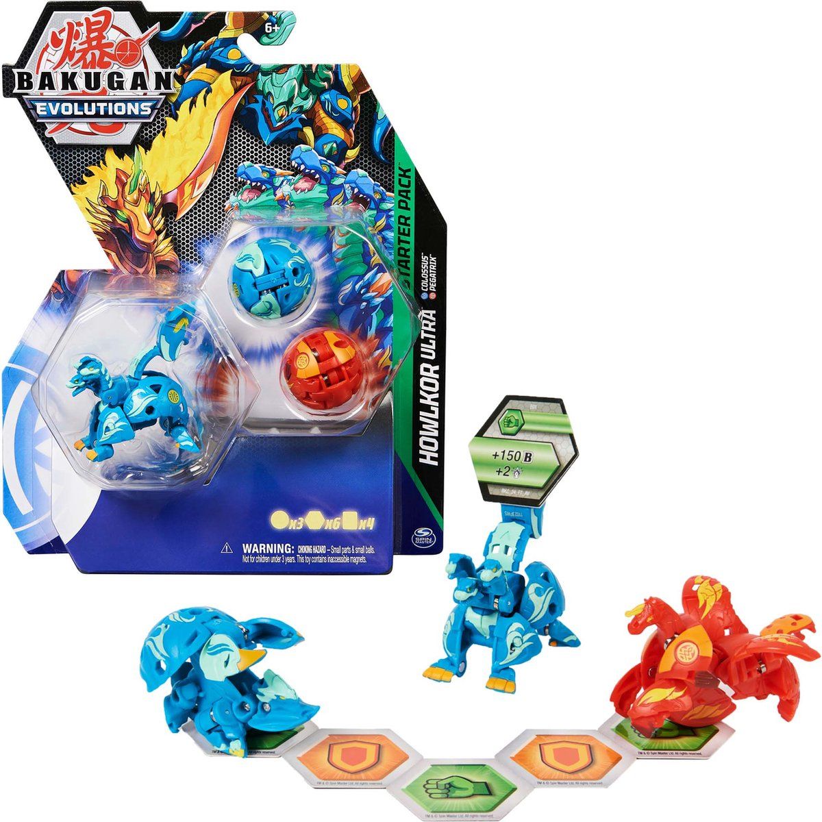 Bakugan Evolutions - Starter Pack - Howlkor Ultra x Colossus x Pegatrix