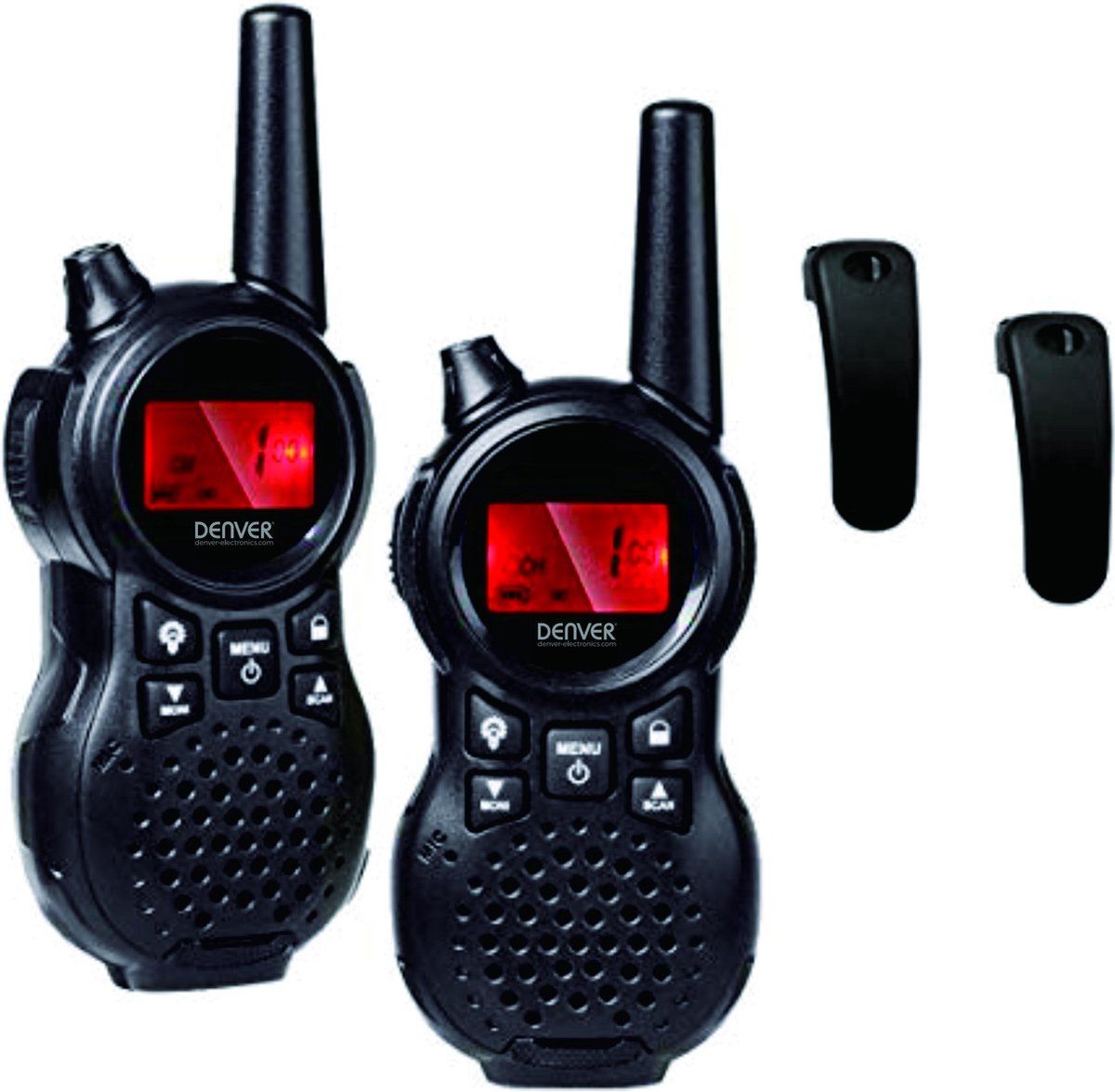 Denver WTA446 Walkie Talkie voor kinderen - 5km bereik - 2 stuks - 8 kanalen - Riem clip