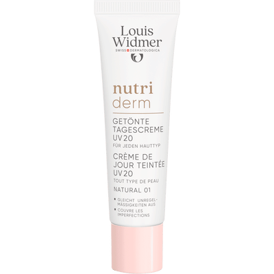 Louis Widmer Nutriderm Getinte Dagcrème UV SPF 20 Naturel 01 Zonder Parfum 30 ML