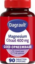 Dagravit Magnesium Citraat 400 mg - Goed opneembaar - Draagt bij aan extra energie bij vermoeidheid - Vanaf 12 jaar - 90 tabletten