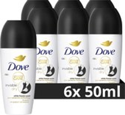 Dove Advanced Care Anti-Transpirant Deodorant Roller - Invisible Dry - verbeterde formule met Pro-Ceramide technologie - 6 x 50 ml