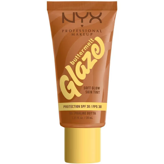 NYX Professional Make Up Buttermelt Glaze Praline Butta Foundation - Tot 12 uur draagtijd - SPF 30 bescherming - 6 - 30ml