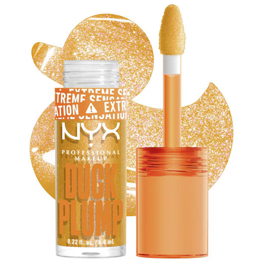 NYX Professional Make Up Duck Plump Flippin' Slime Lipgloss - Voor volle, extreem glanzende lippen - Met holografisch effect - Oranje - 6,8ml