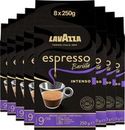 Lavazza Espresso Barista Intenso Filterkoffie - Koffie Blend van Robusta en Arabica Bonen - Intensiteit 9/10 - 8 x 250 gram