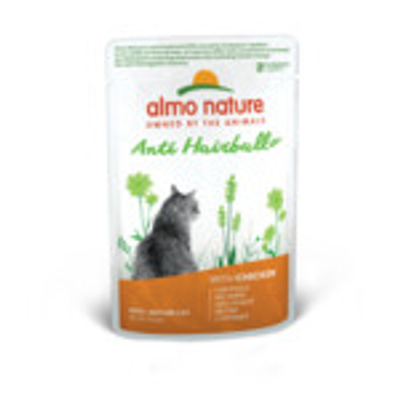30x Almo Nature Anti-Haarbal Kattenvoer Nat Kip 70 gr - natvoer katten