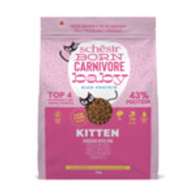 Schesir Born Carnivore Kitten Kattenvoer Chicken & Egg 255 gr - kattenbrokken