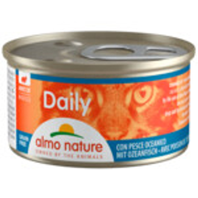 24x Almo Nature Daily Menu Mousse Kattenvoer Nat Oceaanvis 85 gr - natvoer katten