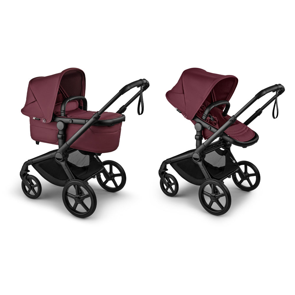 Kinderwagen Bugaboo Fox5 Renew Compleet Black/Dark Cherry