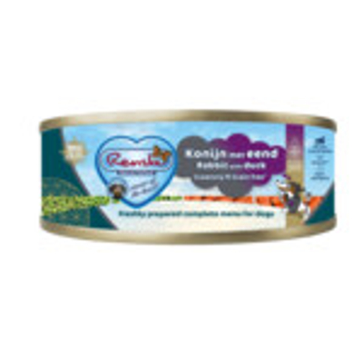 24x Renske Vers Gestoomd Complete Menu Hondenvoer Nat Eend - Konijn Graanvrij 95 gr - natvoer honden