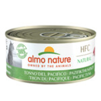 24x Almo Nature HFC Natural Kattenvoer Nat Blik Stille Oceaan Tonijn 150 gr - natvoer katten