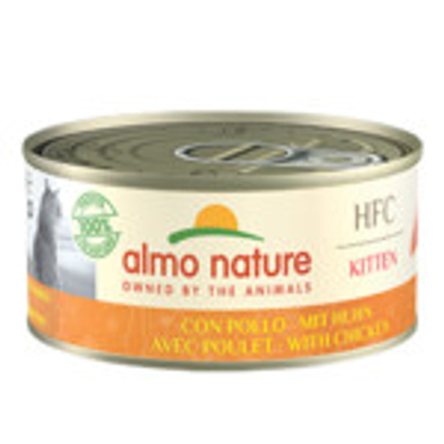 24x Almo Nature HFC Complete Kattenvoer Nat Kitten Kip 150 gr - natvoer katten