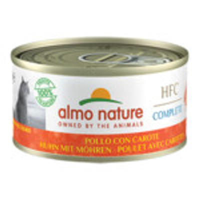24x Almo Nature HFC Complete Graanvrij Kattenvoer Nat Kip & Wortel 70 gr - natvoer katten