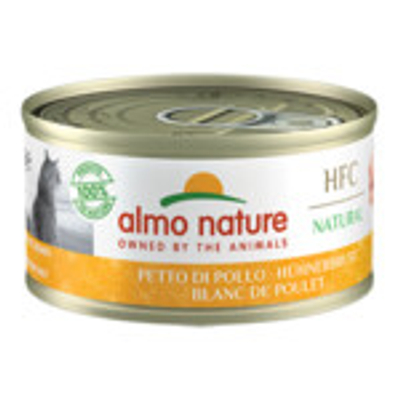 24x Almo Nature HFC Natural Kattenvoer Nat Blik Kippenvlees 150 gr - natvoer katten