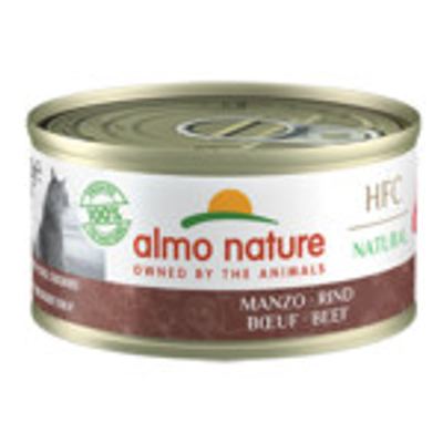 24x Almo Nature HFC Natural Kattenvoer Nat Blikje Rund 70 gr - natvoer katten