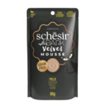 12x Schesir After Dark Velvet Mousse Kip 80 gr - natvoer katten
