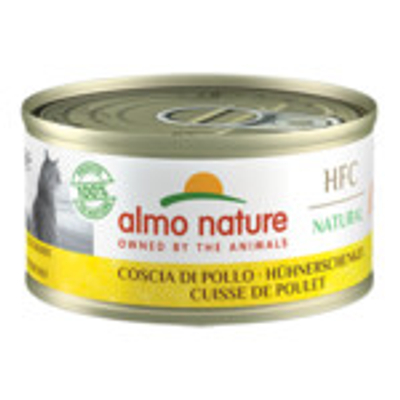 24x Almo Nature HFC Natural Kattenvoer Nat Blik Kippenboutvlees 150 gr - natvoer katten