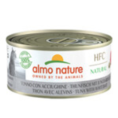 24x Almo Nature HFC Natural Kattenvoer Nat Blik Tonijn & Ansjovis 150 gr - natvoer katten