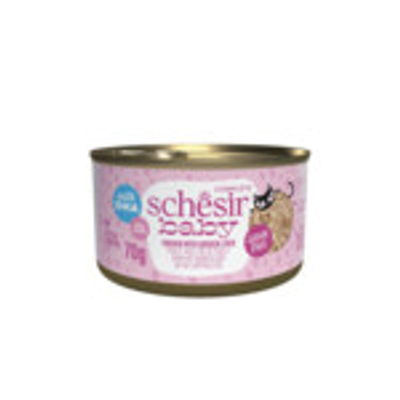 12x Schesir Baby Kitten Bouillon Kip & Lever 70 gr - natvoer katten