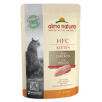 24x Almo Nature HFC Complete Kattenvoer Nat Kitten Kip 55 gr - natvoer katten