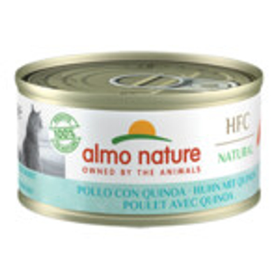 24x Almo Nature HFC Natural Kattenvoer Nat Blikje Kip met Quinoa 70 gr - natvoer katten