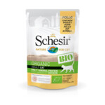 16x Schesir Kattenvoer Bio Kip 85 gr - natvoer katten