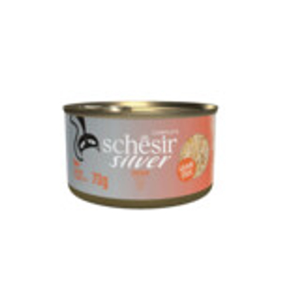 12x Schesir Silver Cat Bouillon Kip 70 gr - natvoer katten