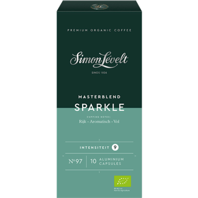Simon Lévelt Masterblend Sparkle Gemalen Koffie in Capsules 10 Stuks 55g