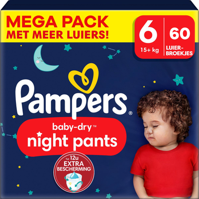 Pampers Baby Dry Night Pants  luierbroekjes maat 6 - 60 stuks