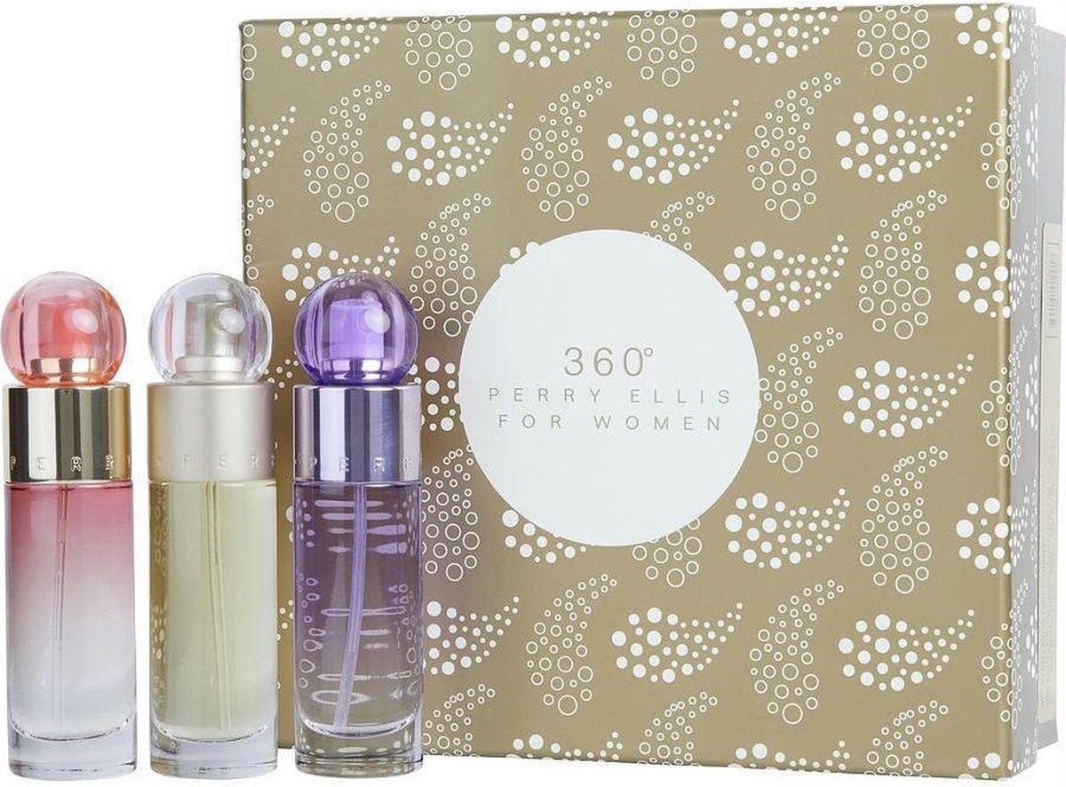 perry ellis 360 by Perry Ellis   - Gift Set - 30 ml Perry Ellis 360 EDT Spray + 30 ml Perry Ellis 360 Coral EDP Spray + 30 ml Perry Ellis 360 Purple EDP Spray